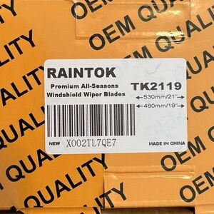 RAINTOK Windshield Wiper Blades Model TK2119  All Season Premium Replacement NEW